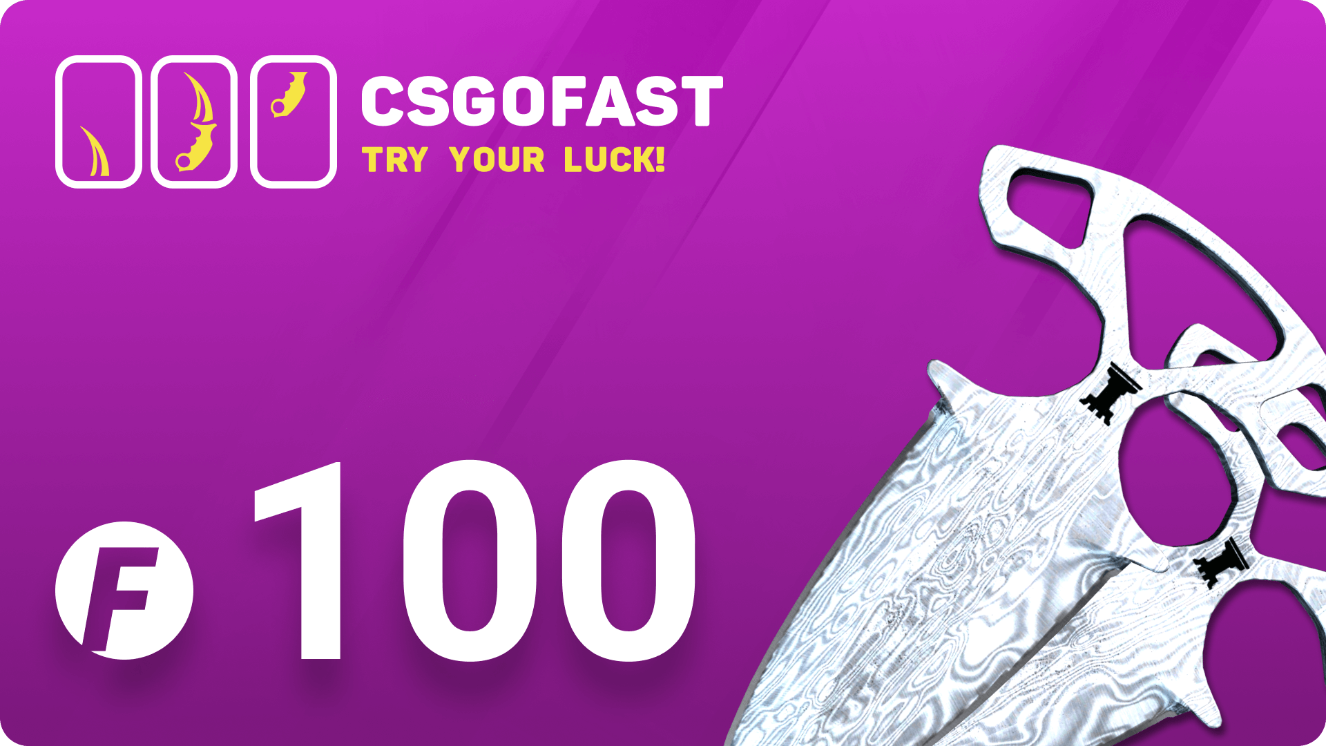 CSGOFAST 100 Fast Coins Gift Card 70.9$