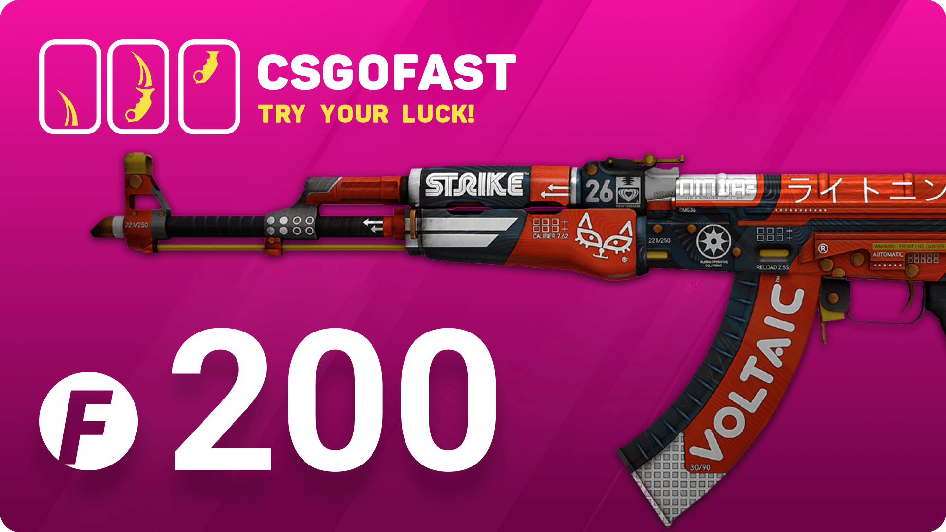 CSGOFAST 200 Fast Coins Gift Card 141.52$
