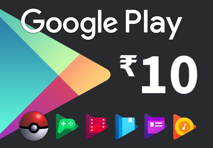 Google Play ₹10 IN Gift Card 0.47$