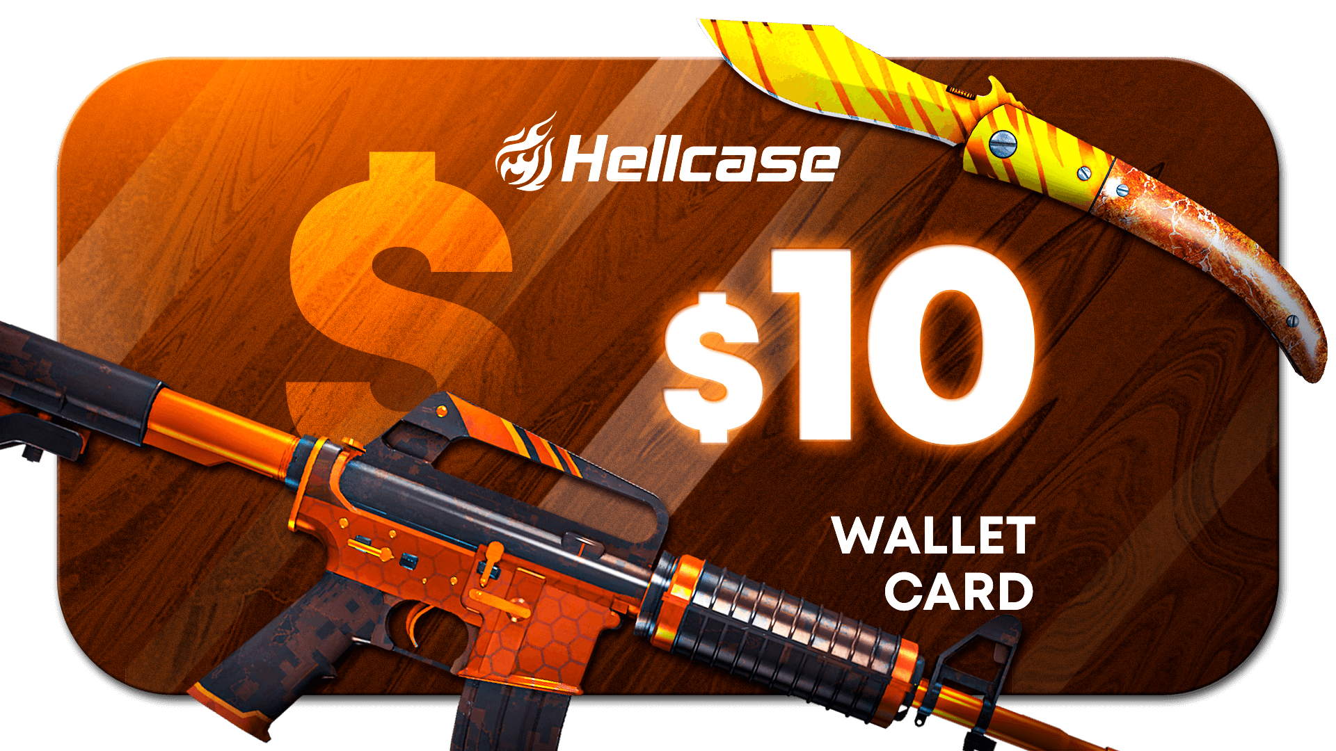 Hellcase.com 10 USD Wallet Card Code 10.94$