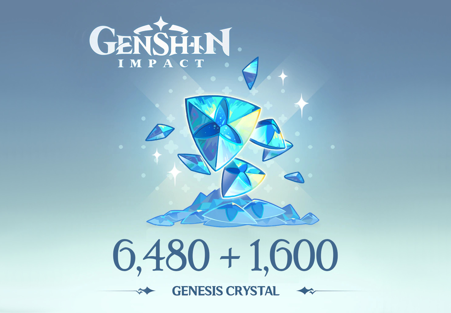Genshin Impact - 6,480 + 1,600 Genesis Crystals Reidos Voucher 107.29$