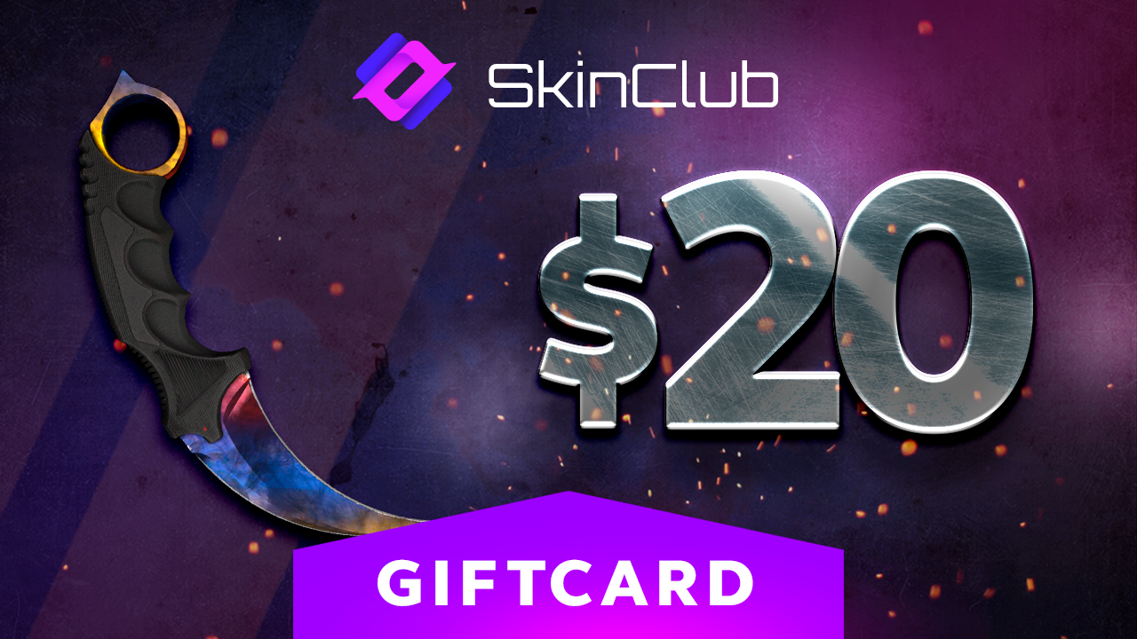 Skin.Club $20 Gift Card 23.23$