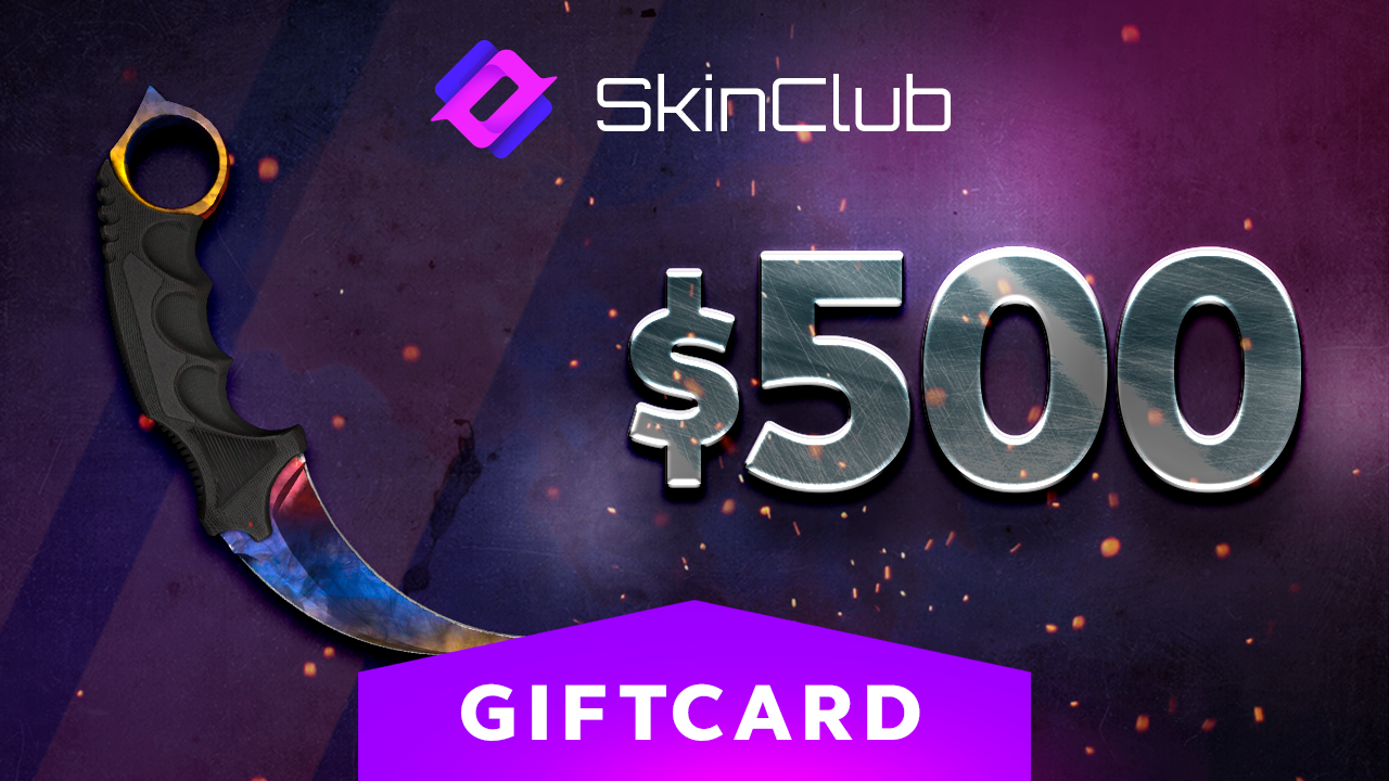 Skin.Club $500 Gift Card 578.08$