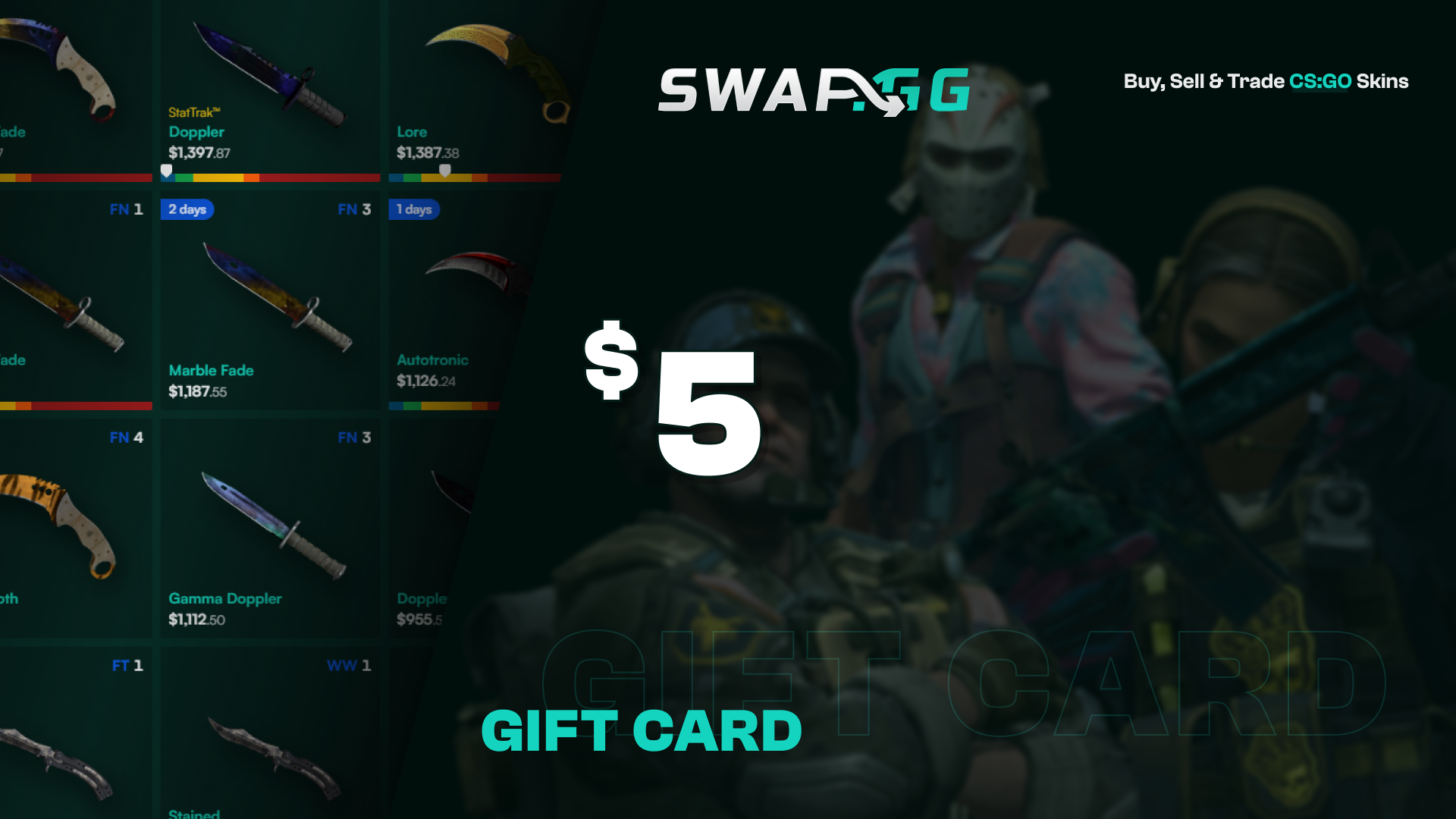 Swap.gg $5 Gift Card 3.97$
