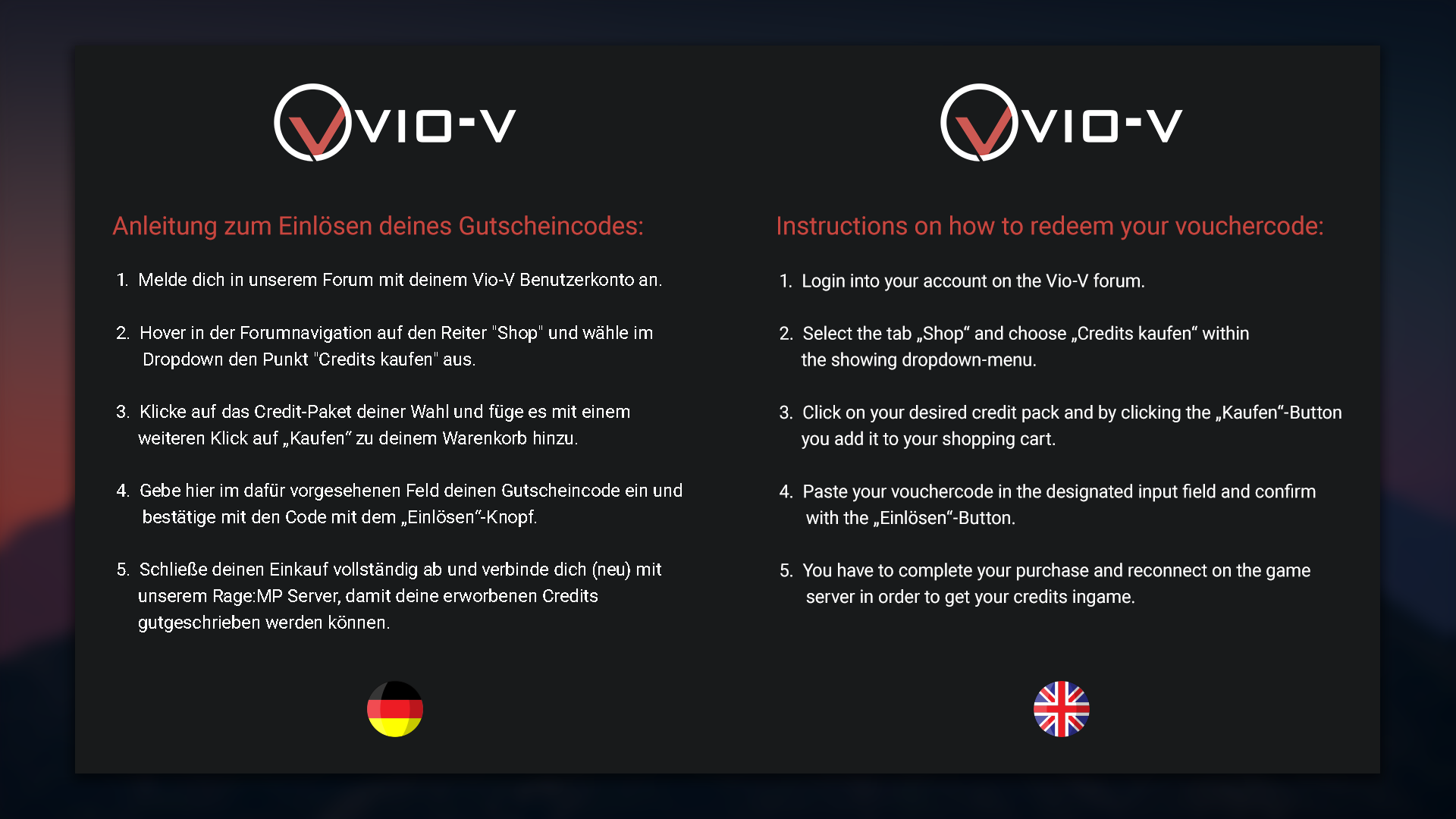 VIO-V 10€ GIFTCARD 11.3$