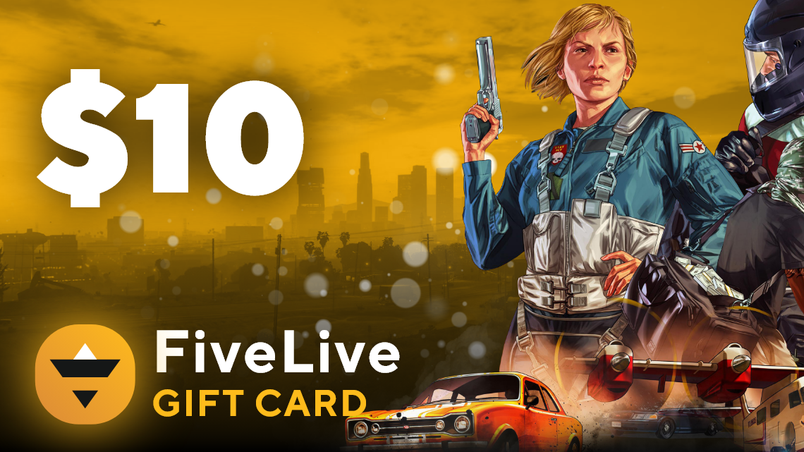 FiveLive $10 Gift Card 9.94$