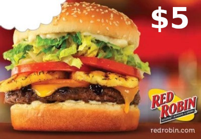 Red Robin $5 Gift Card US 5.99$